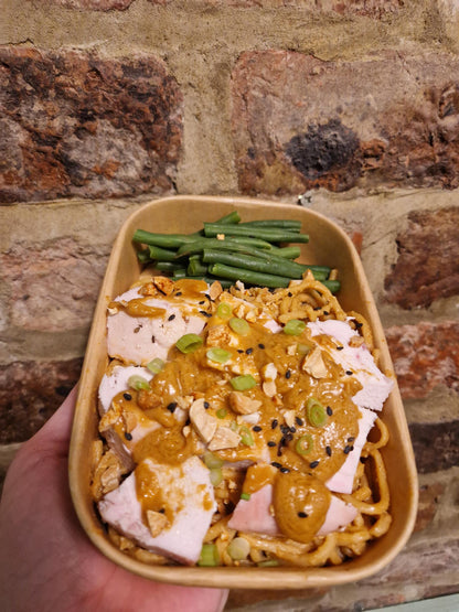 Chicken Satay and Noodles