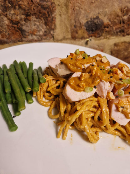 Chicken Satay and Noodles